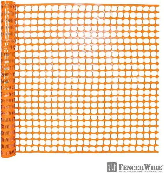 4 ft. X100 ft. Orange Temporary Reusable Plastic Mesh Safety Roll Garden Fence