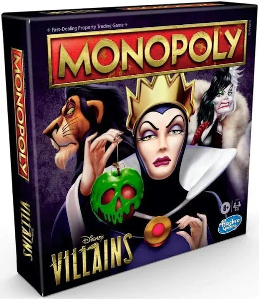 Disney Villains Edition Monopoly Game