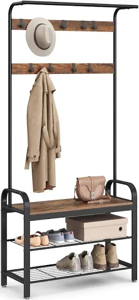 Vasagle Coat Rack Hall Tree with Shoe Bench