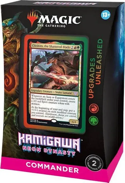 Magic the Gathering MtG Kamigawa Neon Dynasty UPGRADES UNLEASHED Cmdr Deck * NEW