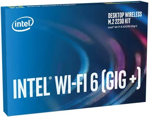 Intel Wi-Fi 6 AX200 (Gig+) Desktop Kit Up to 2.4Gbps Wireless Data Rates