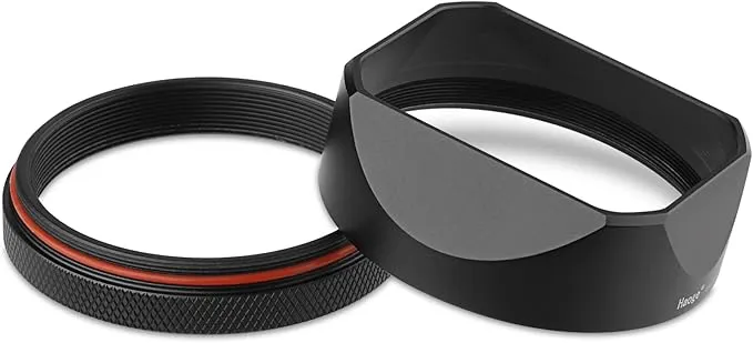 Haoge Square Lens Hood with 49mm Adapter for Fujifilm Fuji X100VI X100V Camera