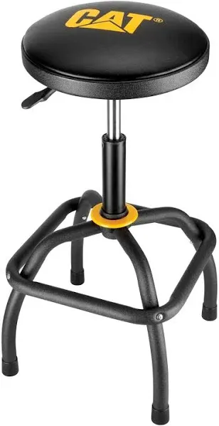 Cat Heavy-Duty Pneumatic Shop Stool, Wrinkle Powder Coat Finish, Black 