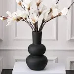 Tenforie Flower Vase Ceramic Vases for Decor, Flower Vase for Home Decor Living Room, Home, Office, Centerpiece,Table and Wedding Black