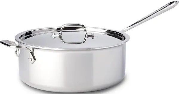 All-Clad Stainless Steel 6 qt Deep Saute Pan with Lid