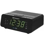 Smartset Dual Alarm Clock Radio with AM/FM Radio, Dimmer, Sleep Timer and .9&#034; LE