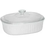 CorningWare 2-1/2-Quart Oval Casserole Dish with Glass Lid