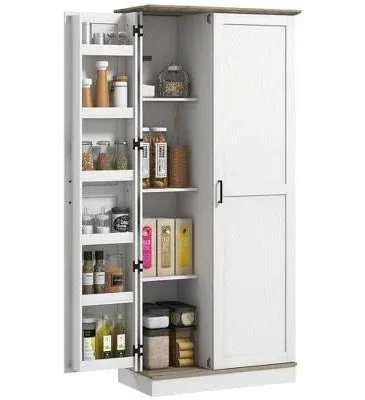 HOMCOM 70" Tall Kitchen Pantry Storage Cabinet