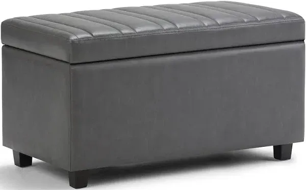 Simpli Home Darcy Storage Ottoman Bench