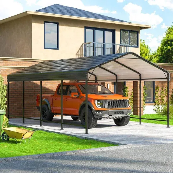 12 ft. W x 20 ft. D Metal Carport, Car Canopy, and Shelter