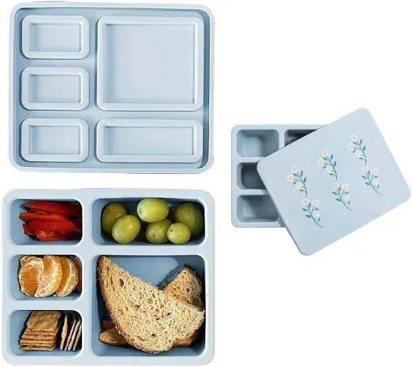 Lunch Box for Toddler and Kid Silicone Lunch Food-Safe Materials Dishwasher Safe