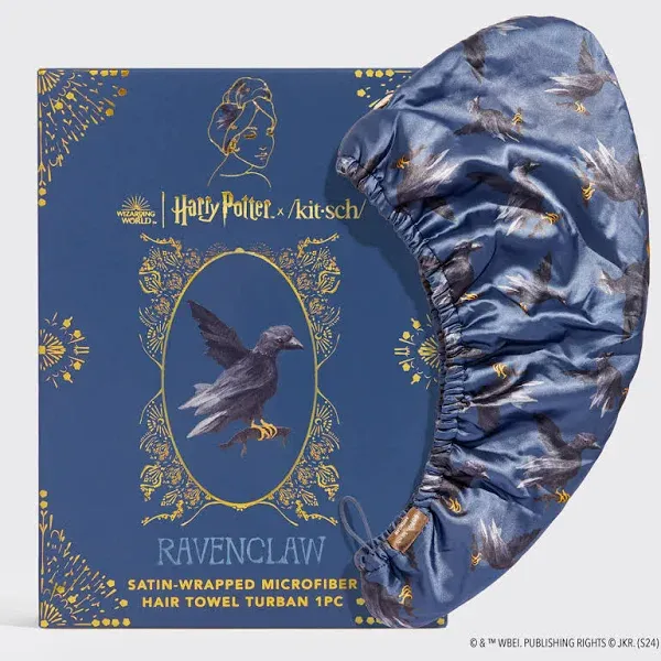 Kitsch Harry Potter Ravenclaw Satin-Wrapped Hair Towel