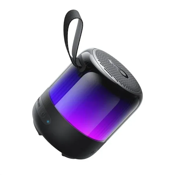 Soundcore Glow Mini Portable Speaker, Bluetooth Speaker with 360° Sound, Light Show, 12H Battery, Customizable EQ and Light, IP67 Waterproof and Dustproof, for Camping, Home, and Beach Parties