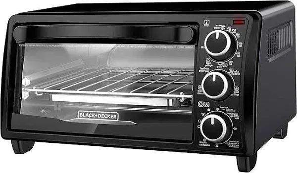 BLACK and DECKER TO1313B 4-Slice Convection Oven, Black