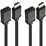 Cable Matters 2-Pack High Speed HDMI Extension Cable 6 ft (Male to Female HDMI Extender Cable) with Ethernet - 3D and 4K Resolution Ready