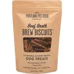 CRAFTED BY HUMANS LOVED BY DOGS Portland Pet Food Company Beef Broth Brew Biscuit Dog Treats (1 Pack, 5 oz Bag) – All Natural, Human-Grade, USA-Sourced and Made