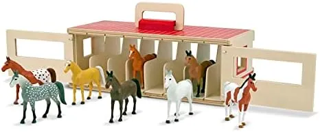 Melissa & Doug Take-Along Show-Horse Stable