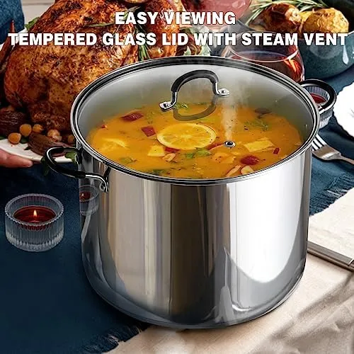 Cook N Home 20 Quart Stainless Steel Stockpot with Lid