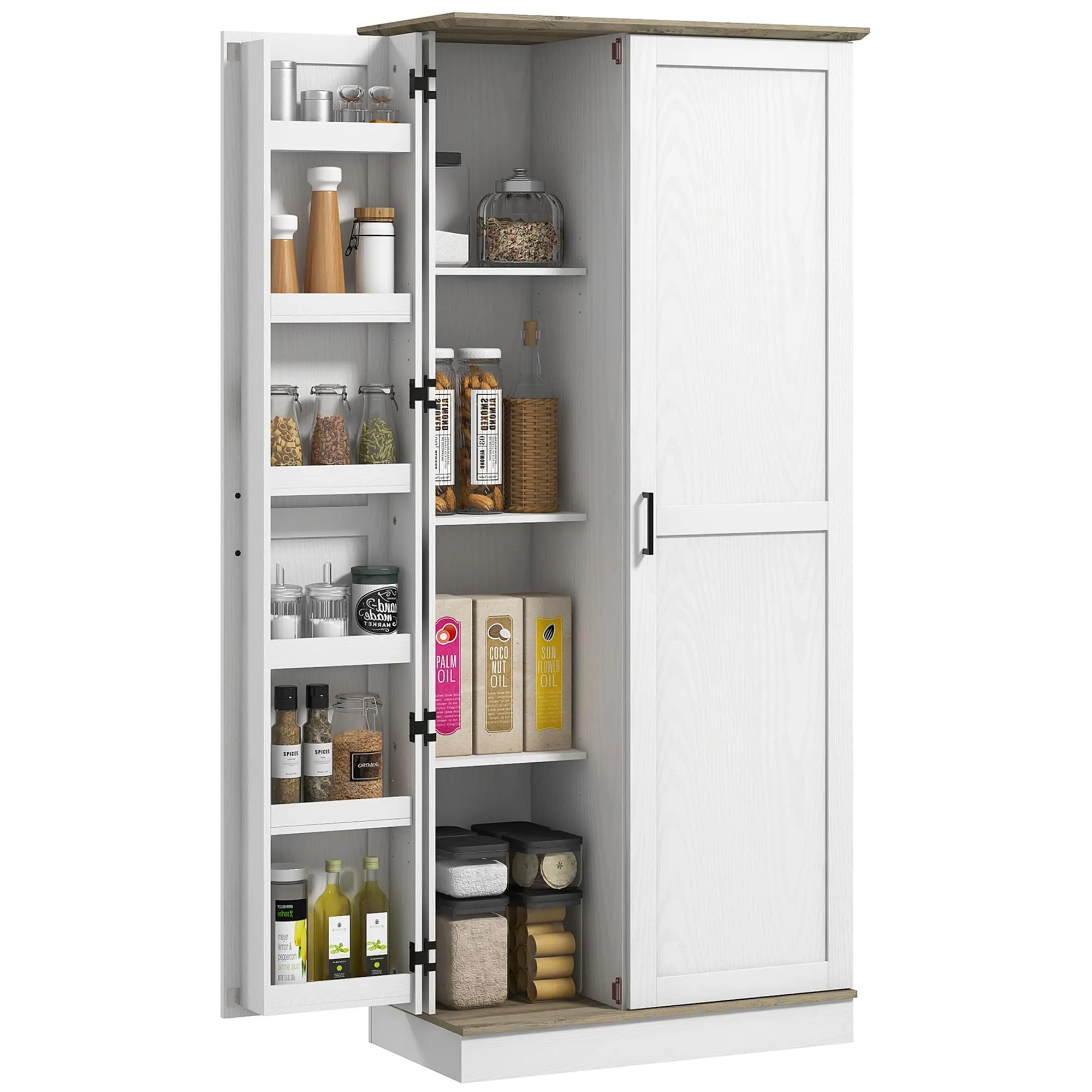 Homcom 70" Tall Kitchen Pantry Storage Cabinet