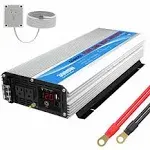 Pure Sine Wave Power Inverter 3000Watt DC 12V to AC120V with Dual AC Outlets with Remote Control and LED Display