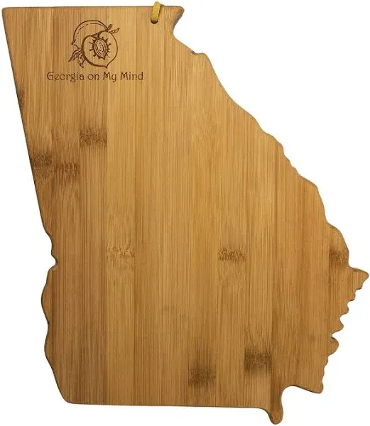 Totally Bamboo® Cutting and Serving Board Georgia Shape. Please see photos.