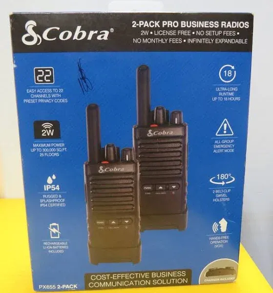 Cobra PX655 Pro Business 2W FRS Radios