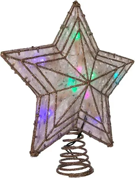 Kurt Adler UL 10-Light LED Color-Changing Star Treetop