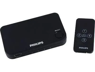 Philips 4 Device universal HDMI Switch w/ Wireless Remote Control