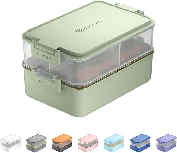 Stackable Bento Box Adult Lunch Box | Meet All You On-the-Go Needs for Meal Prep