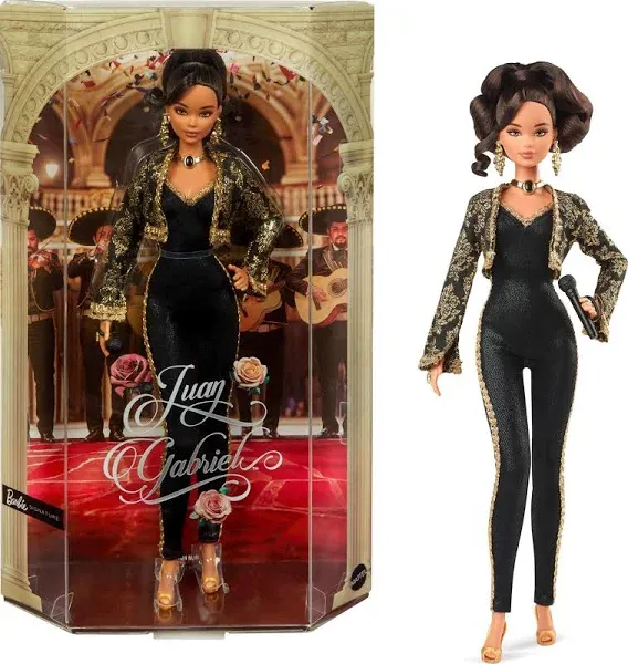 BarbieSignatur<wbr/>e JUAN GABRIEL Barbie in Chic Black and Gold Suit &amp; Cropped Jacket