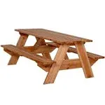 Jack and June Adult Rectangular Cedar Picnic Table