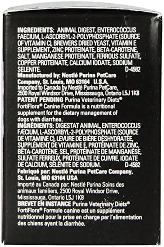 Purina Fortiflora Probiotics for Dogs, Pro Plan Veterinary Supplements Powder Pr