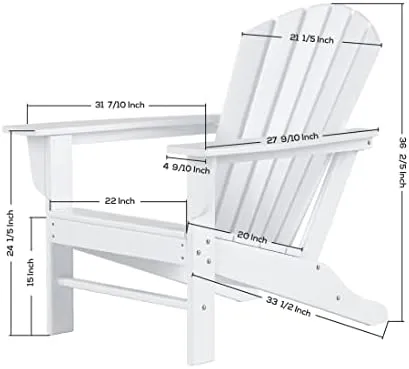 WestinTrends Dylan Adirondack Chair Outdoor Patio