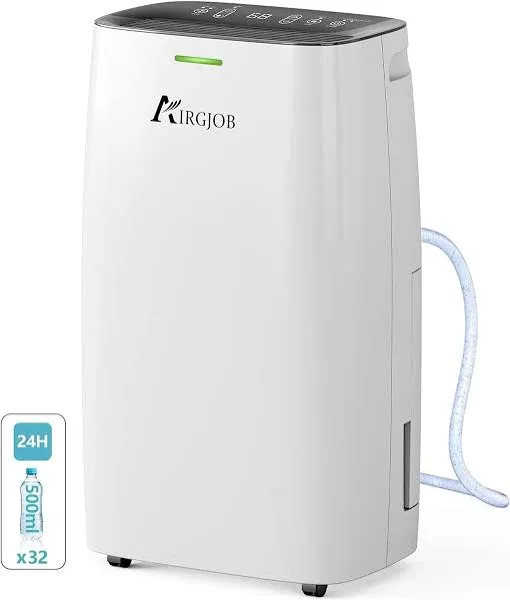 32-Pint Dehumidifier for Basement and Large Room - 2000 Sq. Ft, Quiet Dehumidifier for Large Capacity Room Home Bathroom Basements - Auto Continuous Drain Remove Moisture with Child Lock