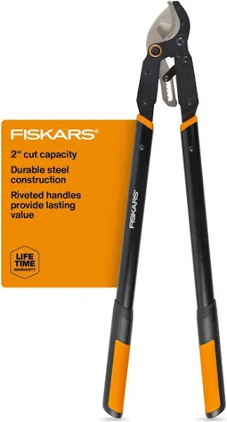 Fiskars 2.75in Steel Blade Ratchet Lopper with Steel Handle