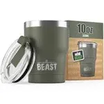 Greens Steel Beast 10 oz Tumbler Stainless Steel Vacuum Insulated Coffee Ice Cup Double Wall Travel Flask (Army Green)