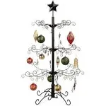 Best Choice Products 3ft Wrought Iron Ornament Display Christmas Tree w/Easy Assembly and Stand - Black