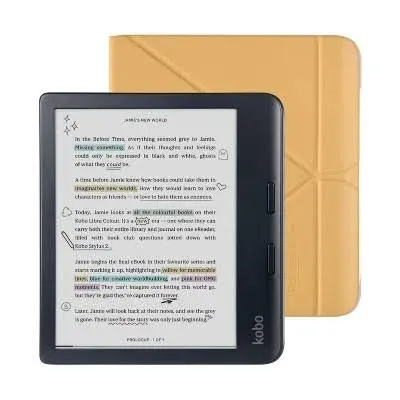 Kobo Libra Colour Black eReader with Case Bundle (Black SleepCover, Case Bundle)