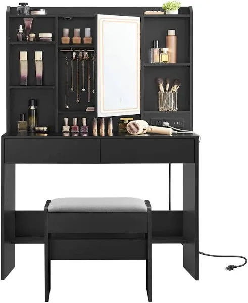 VASAGLE Vanity Desk with Power Outlets