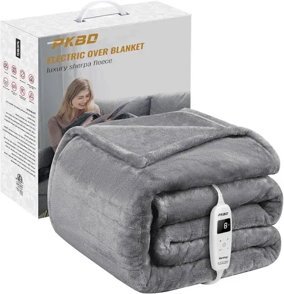 50&#034;×60&#034; Heated Blanket Electric Throw,10 Fast Heating Levels&amp;8h Auto Off&amp;Over...