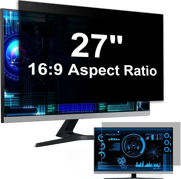 2-PACK 27&#034; 16:9 Computer Privacy Screen Widescreen Monitor Removable Anti Blue