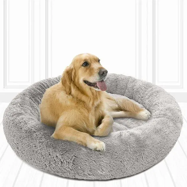 Friends Forever Coco Faux Fur Self Warming Indoor Round Donut Cuddler