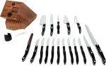 Cutco 19 PC Kitchen Knife Set Cherry Wood Stand