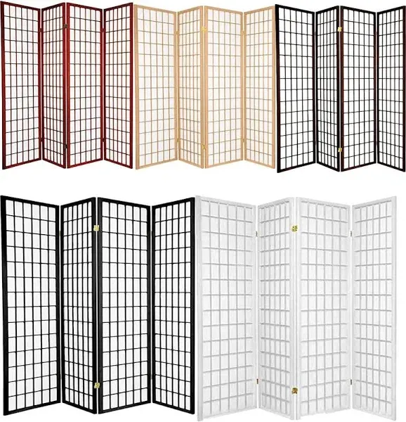 4 &amp; 3  PANEL ROOM DIVIDER SCREEN ORIENTAL SHOJI 3 Color