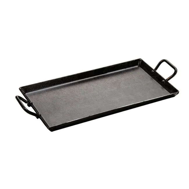 18-Inch Pre-Seasoned Carbon Steel Griddle for Perfect Cooking