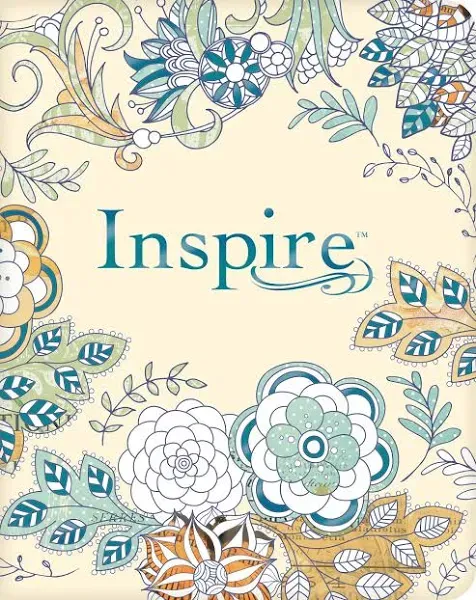 NLT Inspire Bible Large Print, Tranquil Blue