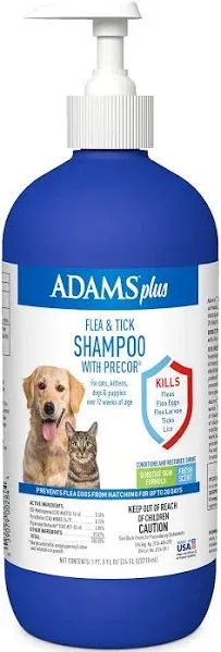 Adams Plus Flea Tick Shampoo with Precor