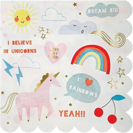 Meri Meri I Believe In Unicorns Large Napkins