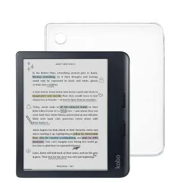 Kobo Libra Colour Black eReader with Case Bundle