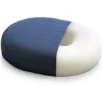 DMI Seat Cushion Donut Pillow and Chair Pillow for Tailbone Pain Relief, Hemorrhoids, Prostate, Pregnancy, Post Natal, Pressure Relief and Surgery, 18 x 15 x 3, Navy